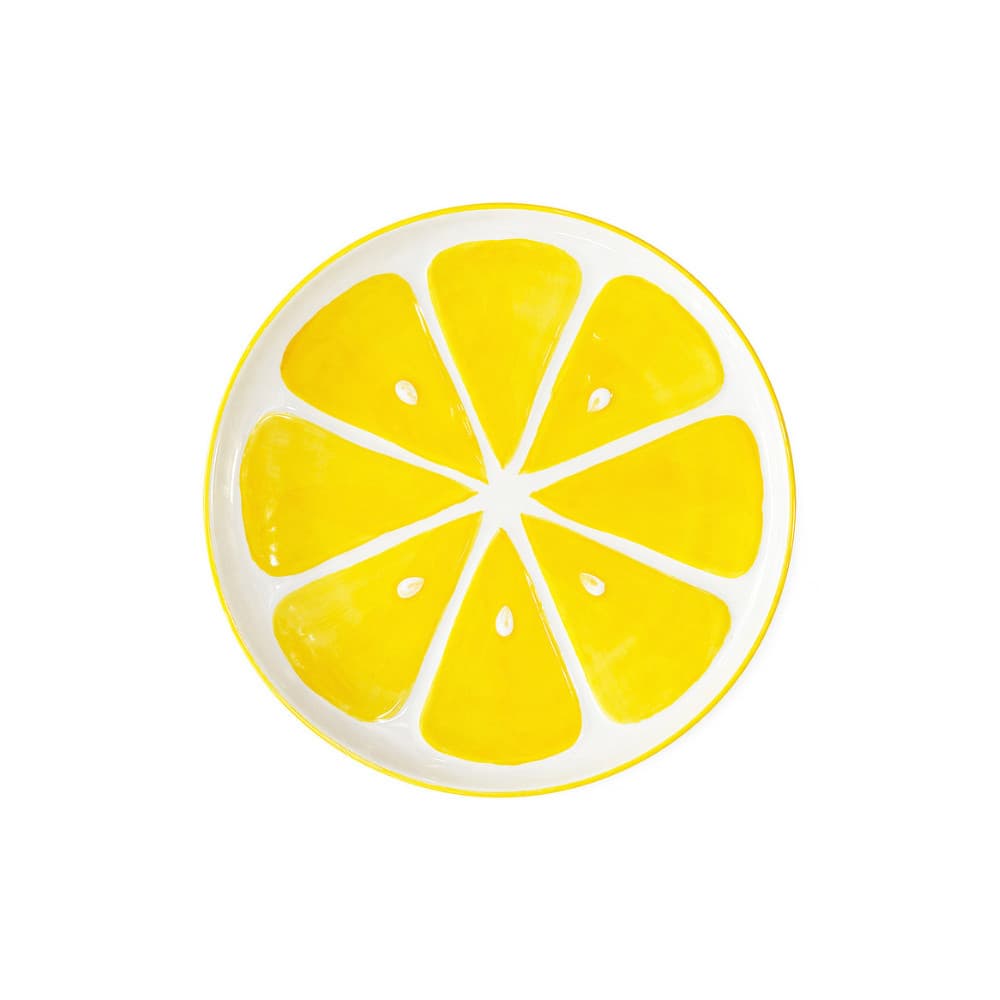 Prato Sobremesa Limão Tutti-Frutti em Cerâmica 21cm