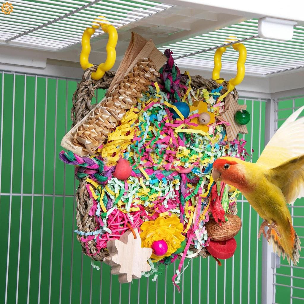 Pássaro Forando Brinquedos Papagaio Mascar Brinquedo Quebra-Cabeça Rattan Bola Gaiola Acessórios Excelente Presente Para