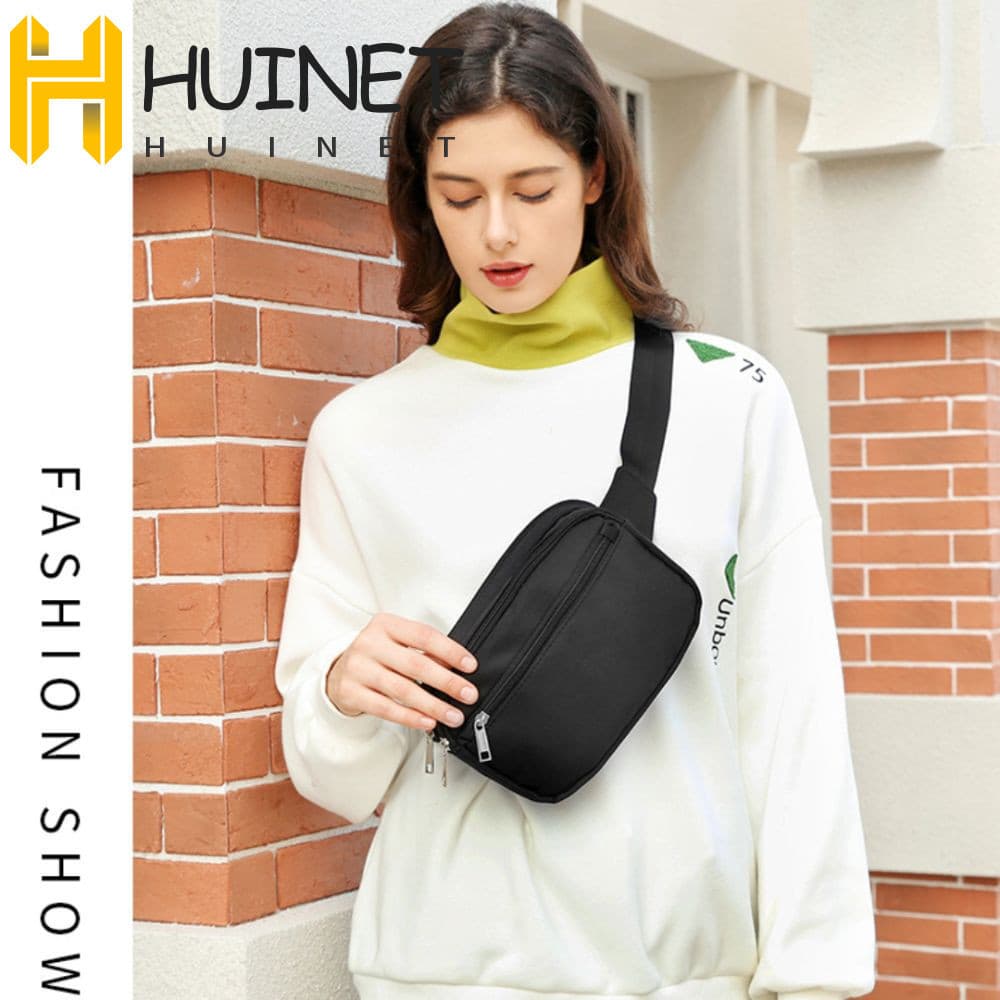 Bolsas De Cintura Multifuncionais HUINET , Bolsa De Peito Crossbdoy De Tecido Oxford Elegante , Ajustável