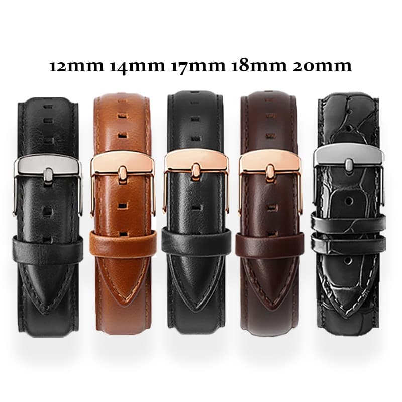 Pulseira De Couro Para Relógio DW 12mm 14mm 17mm 18mm 20mm Genuíno Universal Mulher Cinto Homem Acessórios De