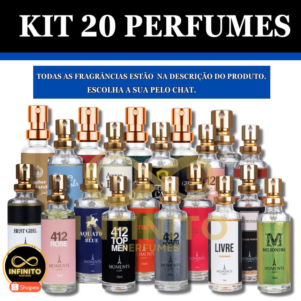 20 Perfumes de Bolso 15ml - Moments Paris
