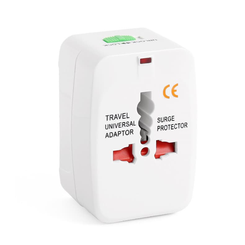 Adaptador de Tomada Internacional Universal para Viagem com Proteção contra Surto Elétrico