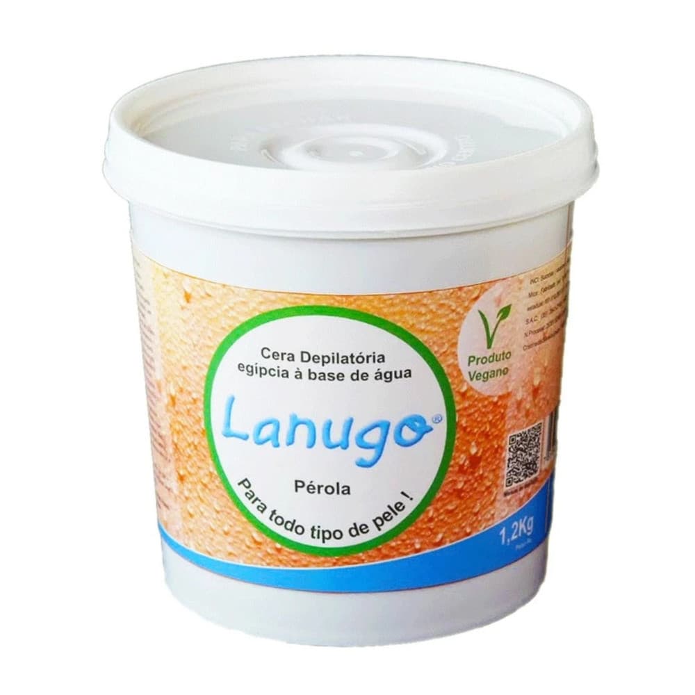 Cera Depilatória Pérola Hidrossolúvel Vegana Lanugo 1,2kg