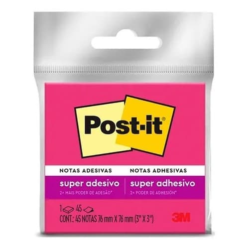 POST-IT 3M ROSA 76MM X 76MM 45 FOLHAS
