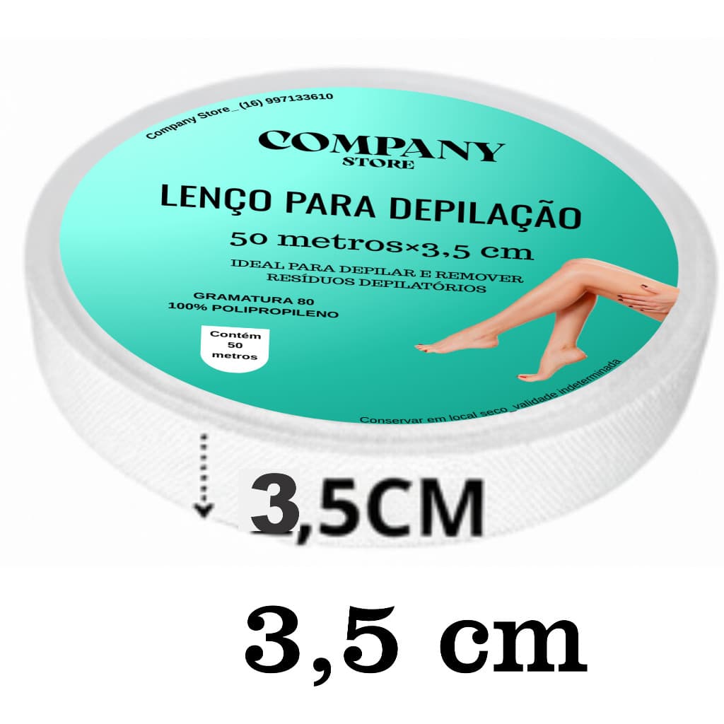 Tnt para Depilaçao, Sombracelha e buço 3,5cm 50 metros gramatura 80g, papel para depilaçao.