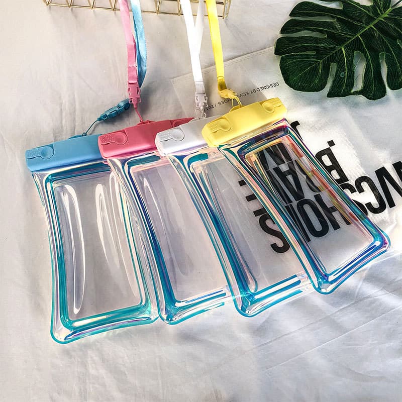 Capa impermeável para mergulho com snorkel Universal para celular flutuante colorido
