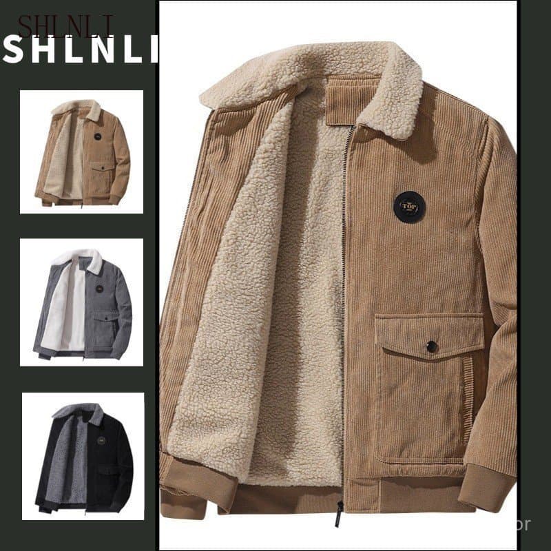 Casaco Casual Masculino Confortável, Solto, Grosso e Quente para o Inverno XYXO
