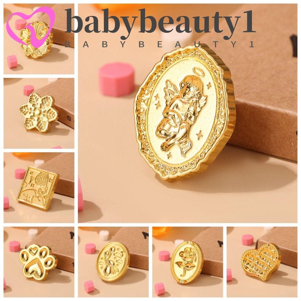 BABYBEAUTY1 Cabeça De Carimbo De Cera De Vedação Retrô , Flores De Floco De Neve , Rosa , Folha