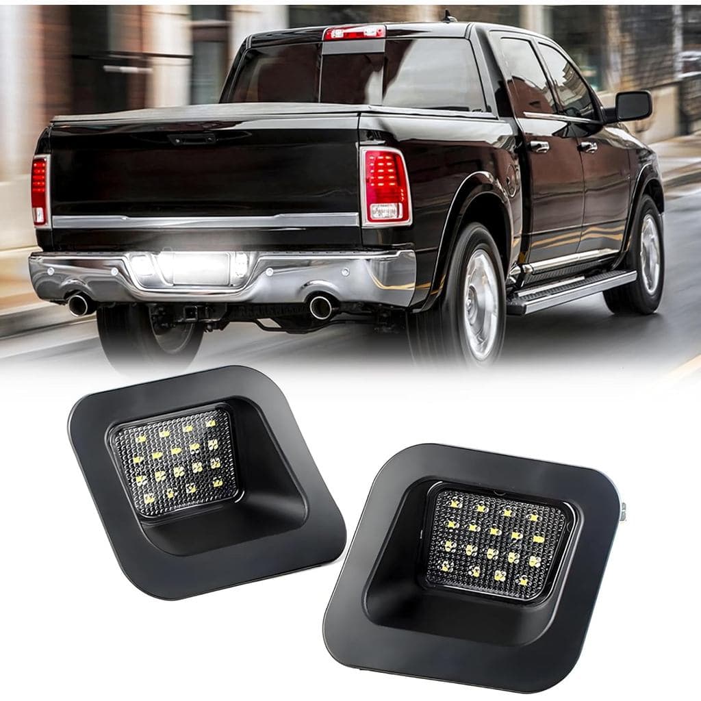 Acessórios de Luz LED para Placa de Licença para Dodge Ram 1500 2500 3500 de 2003 a 2018, Conjunto de Lâmpada Branca LED