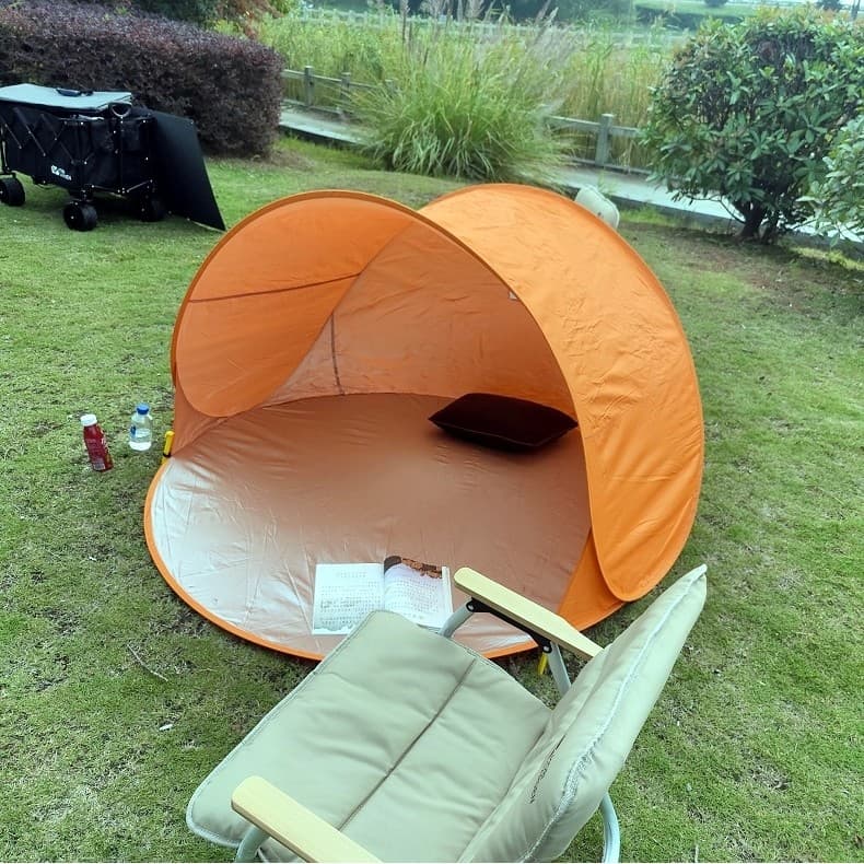 Crianças barraca de praia automático simples acampamento piquenique duplo guarda-sol ao ar livre beira-mar protetor sola