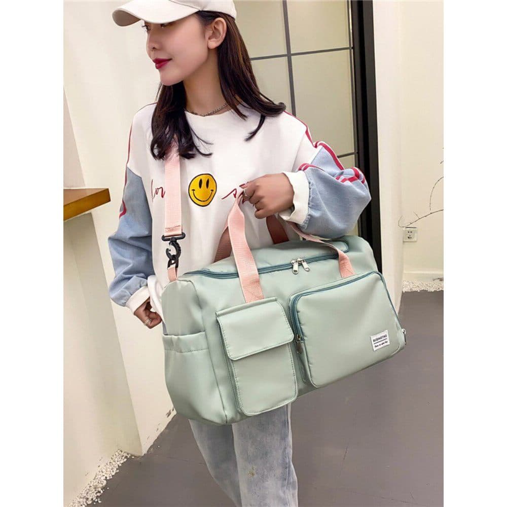 Bolsa de viagem portátil de grande capacidade, leve, curta distância, bolsa de estudante, academia, masculina, separação