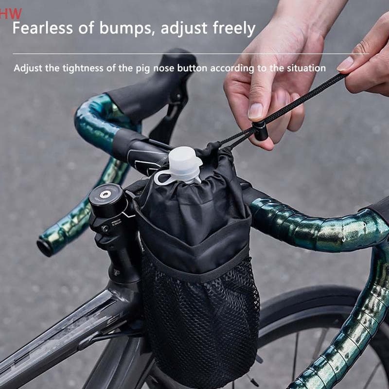 Suporte De Garrafa De Bicicleta Ciclismo Água Transportadora Bolsa Isolada Chaleira Estrada Guiador Saco Acessórios