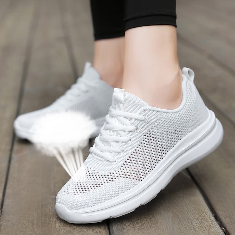 Beimeng sapatos femininos verão casal sapatos brancos malha oca respirável sapatos esportivos All-Match leve tênis de co