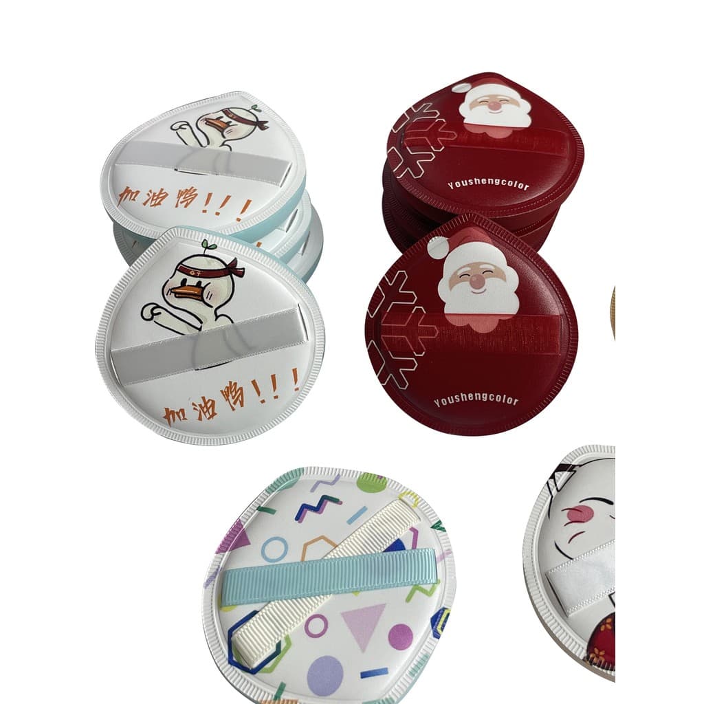 Novo estilo diamante Marshmallow puff engrossado rubicell grande apontado fita dupla base líquida puff fundação maquiage