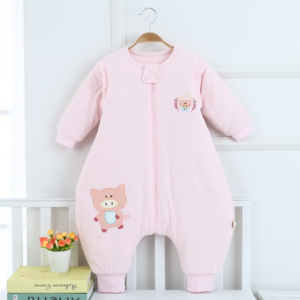 Saco de dormir do bebê primavera outono inverno estilo inverno engrossado pernas divididas bebê crianças pequenas Anti-p
