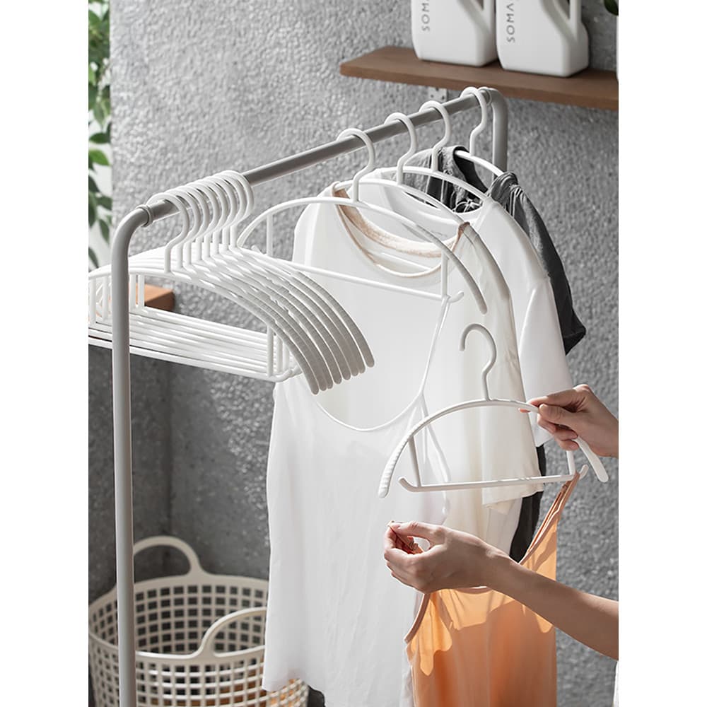 Cabide de roupas sem marcação, antiderrapante, ombro largo, canto, cabide de roupas domésticas, cabide de plástico, cabi
