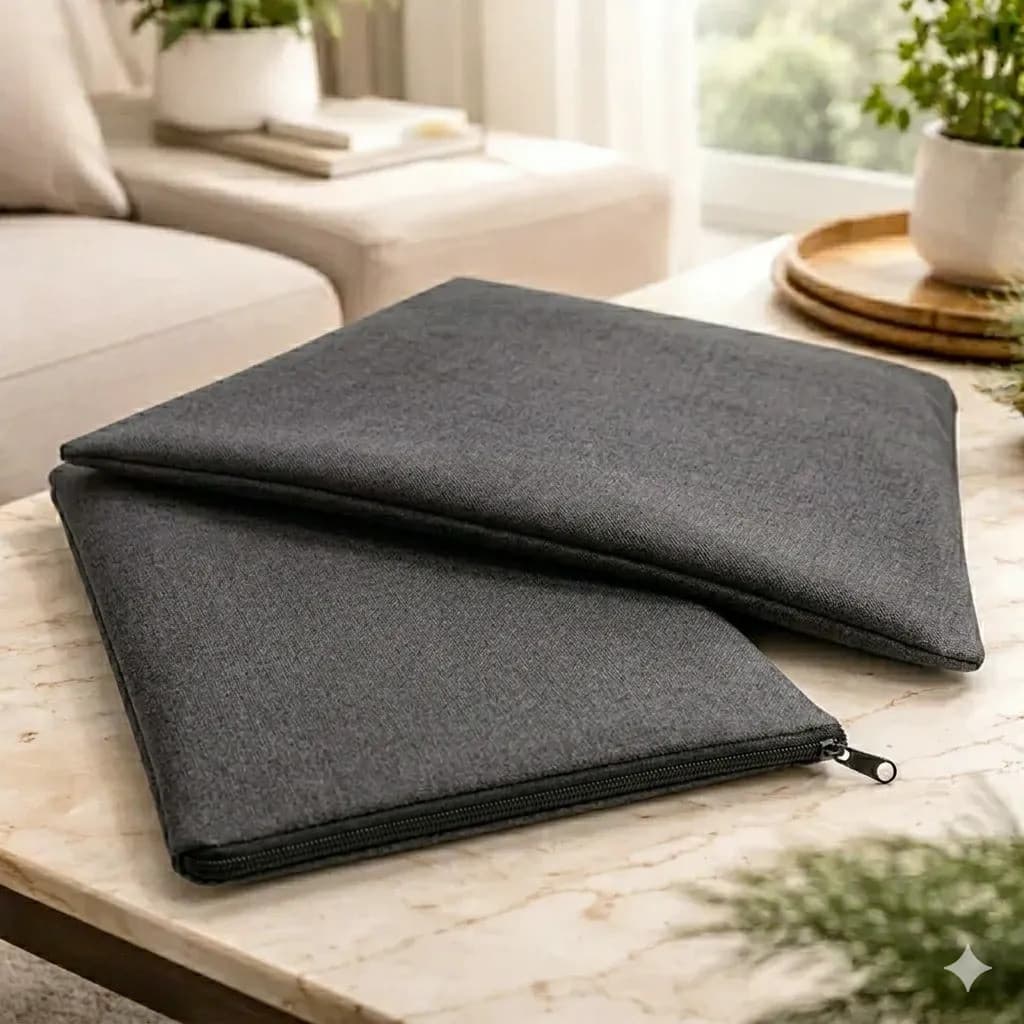 Capa Almofada Rolinho Tecido Oxford Com Ziper