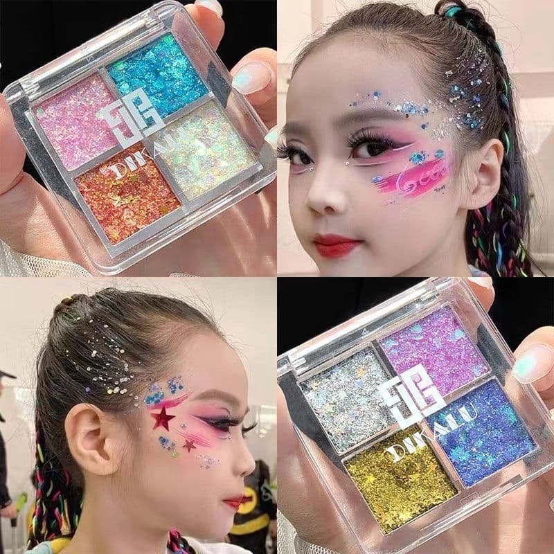 Paleta de sombras brilhantes de abóbora universo genuíno Thunderbolt brilhante iluminando lantejoulas grandes colorir am