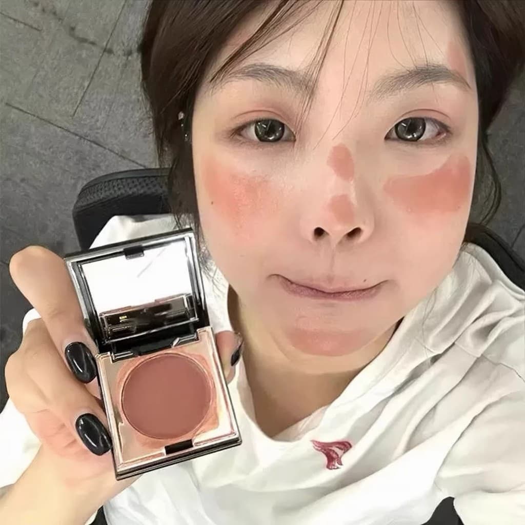 Yingyi grande marca ~ Nude porta lábio bochecha dupla utilização Blush creme paleta batom líquido psiquiatra cor corpo g