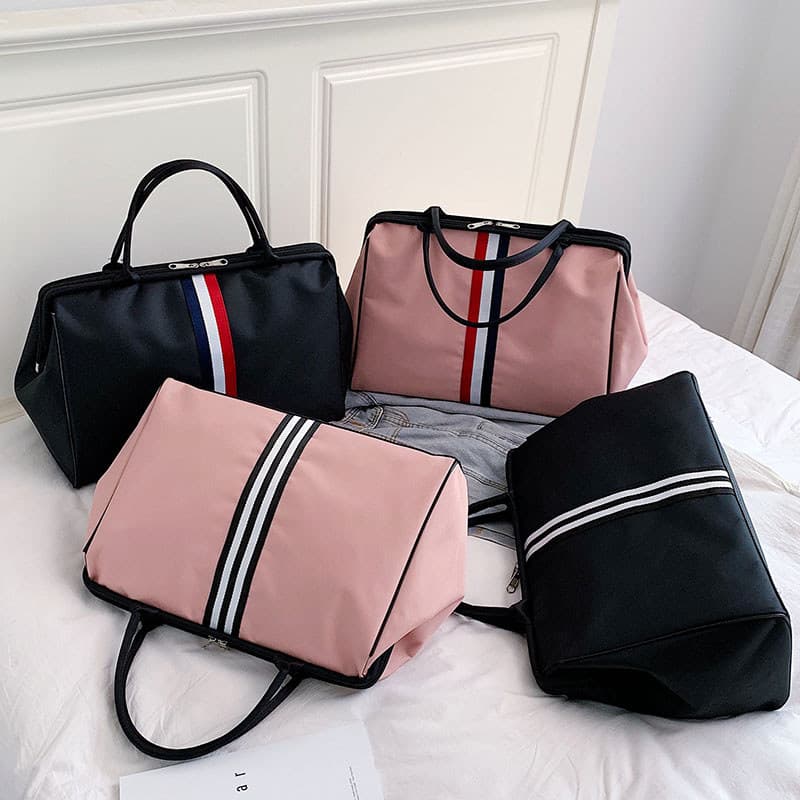 Bolsa de viagem feminina bolsa de bagagem de mão grande capacidade bolsa de viagem de curta distância leve bolsa de giná
