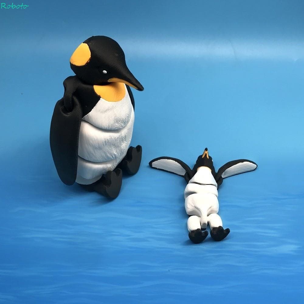 Figura De Pinguim Conjunta Móvel DARNELL , Mini Boneca Baleia Impressa Em 3D , Ornamento De Mesa De Organismos Marinhos