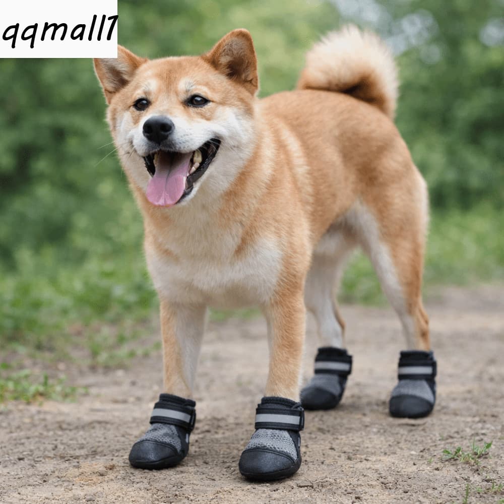 QQMALL1 4 Unidades/Conjunto Capa De Sapato Para Animais De Estimação , Tiras Reflexivas Antiderrapantes , Sapatos De Mal