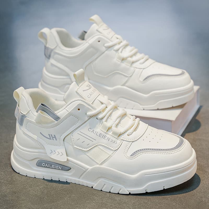 Primavera sapatos masculinos novo estilo respirável sapatos brancos estudantes masculinos na moda All-Match de sola gros
