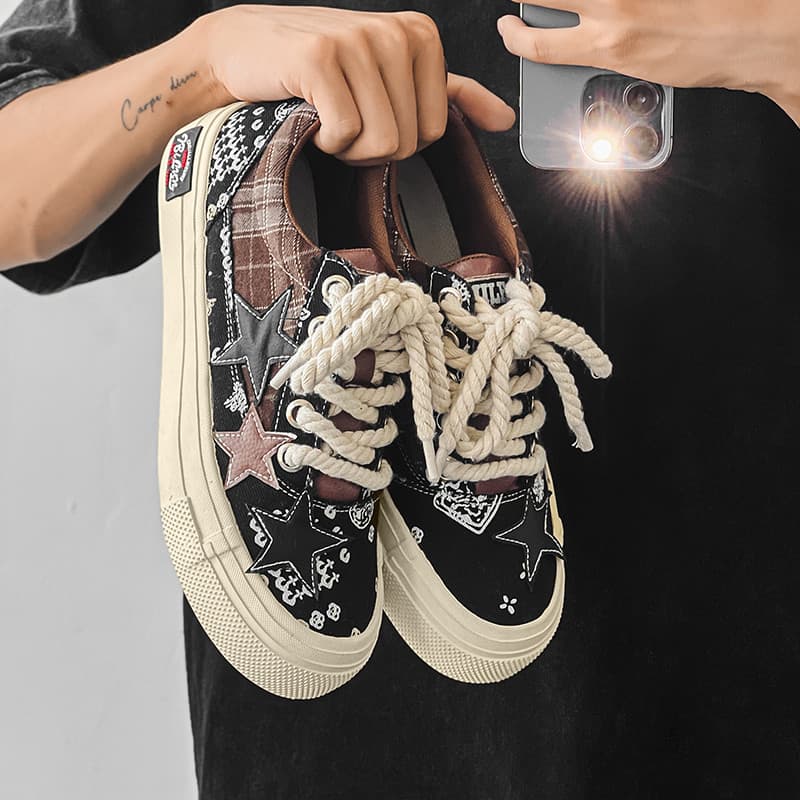 Sapatos de lona masculinos verão respirável nacional na moda esportes casuais sapatos planos juventude estilo Hong Kong