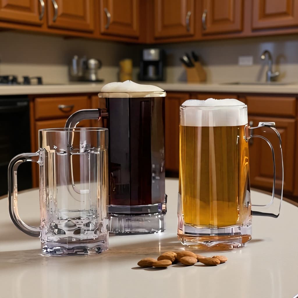 Copo de chá grosso, resistente ao calor, PC, boca grande, copo de água com alça, copo de cerveja, copo de bebida