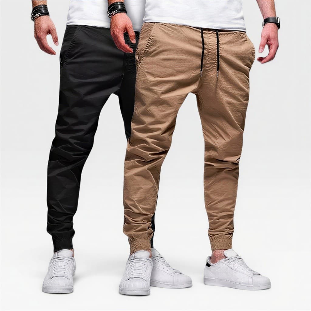 Calças Jogger Masculina Sarja ou Jeans Streetwear 4 Bolsos moda homem bonito