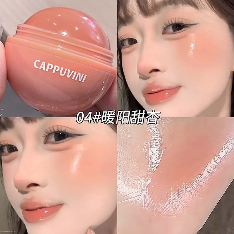Blush Ball Tridimensional Iluminador Natural Ruddy Color Renderização Vitalidade Girl Face Makeup Rouge Whitening Não Ti