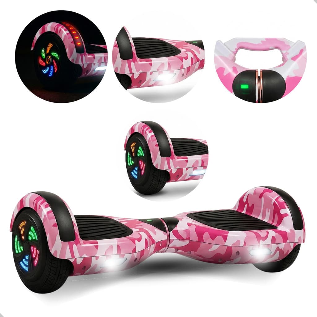 Hoverboard Eletrico 120kg Potente 500w Bluetooth Farol Rgb Crianca Adulto Colorido Luz Led Musica