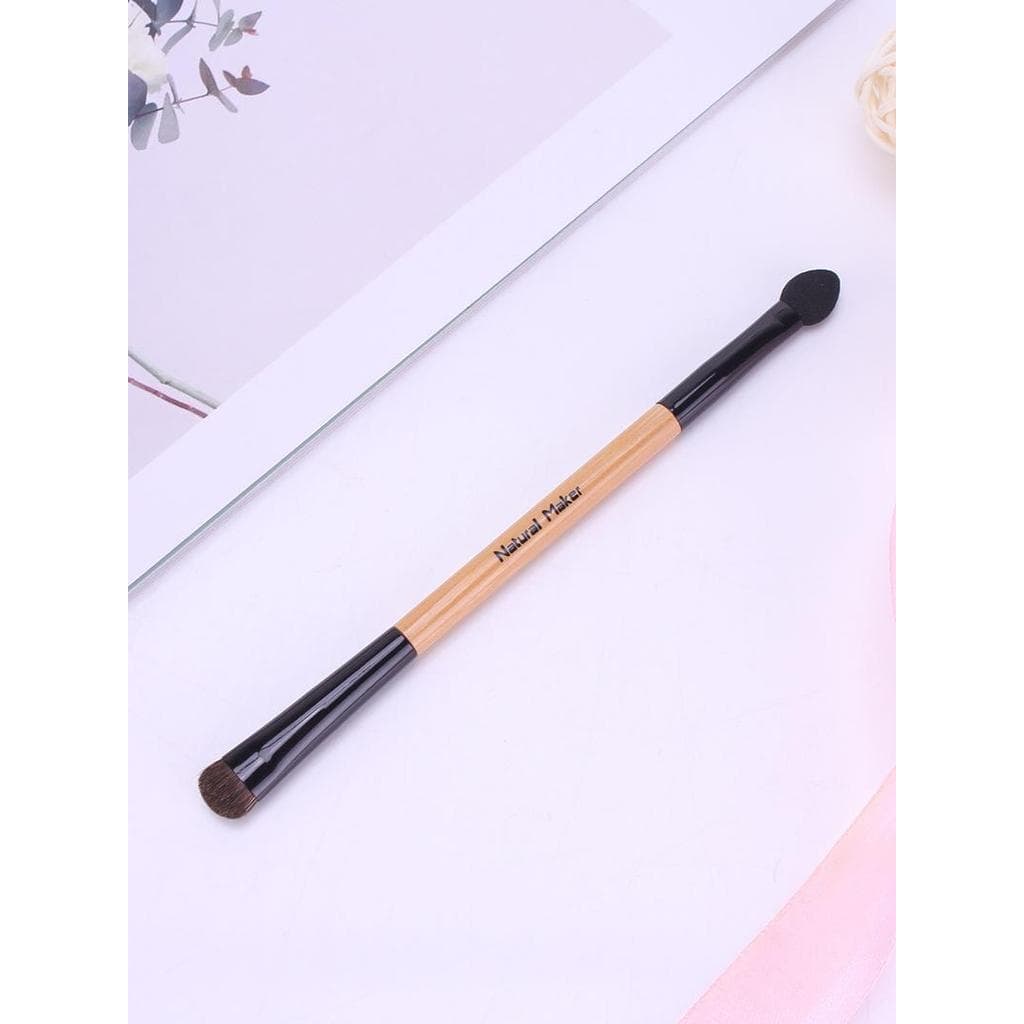 Esponja portátil escova de sombra pônei cabelo sombra escova esponja sombra maquiagem escova imprensa delineador escova