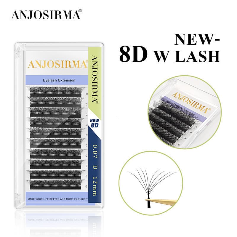ANJOSIRMA Extensão De Cílios , Ventiladores Pré-Fabricados , Super Macios , Pestanas Densas Cheias , Big Bundle , Forma