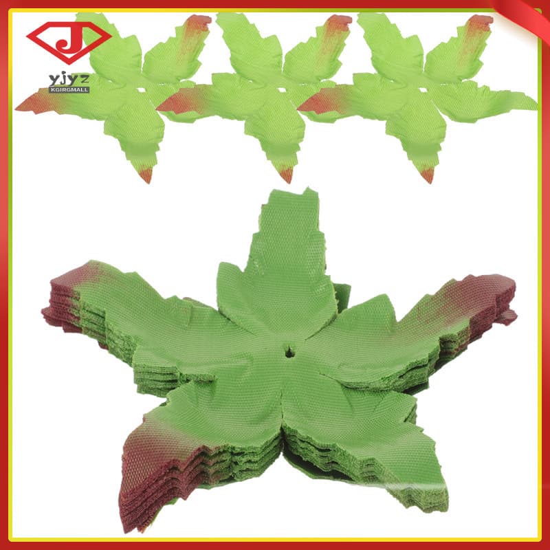 60 Peças Pétalas De Flores De Folha Para Decoração Tecido Sepals Verdes 11.00X11.00X1.00CM Yujingyouzhang