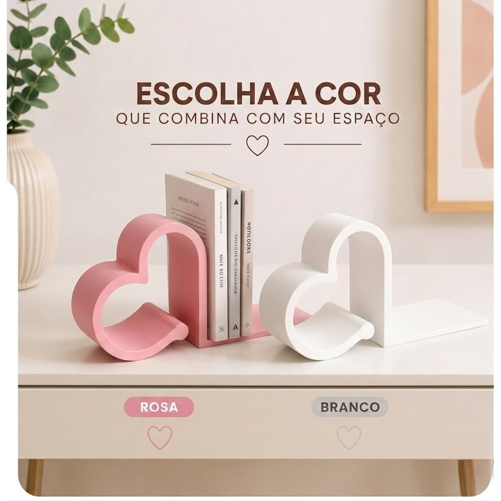 Aparador Suporte De Livros Coração Decoração Quarto Infantil Prateleira Mesa