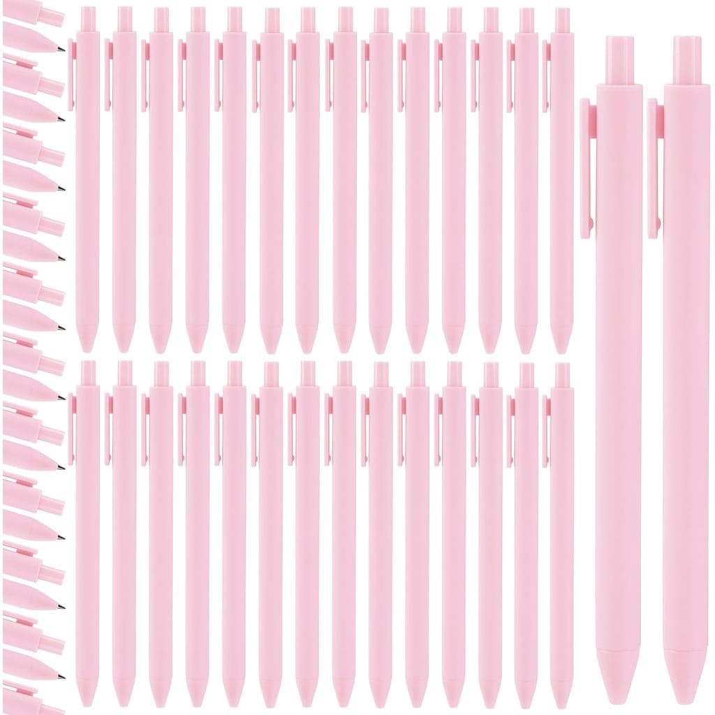 Canetas Esferográficas Rosa Ysglory 1.0 mm Tinta Preta Retráteis de Secagem Rápida para Escrita Suave, Canetas de Gel co