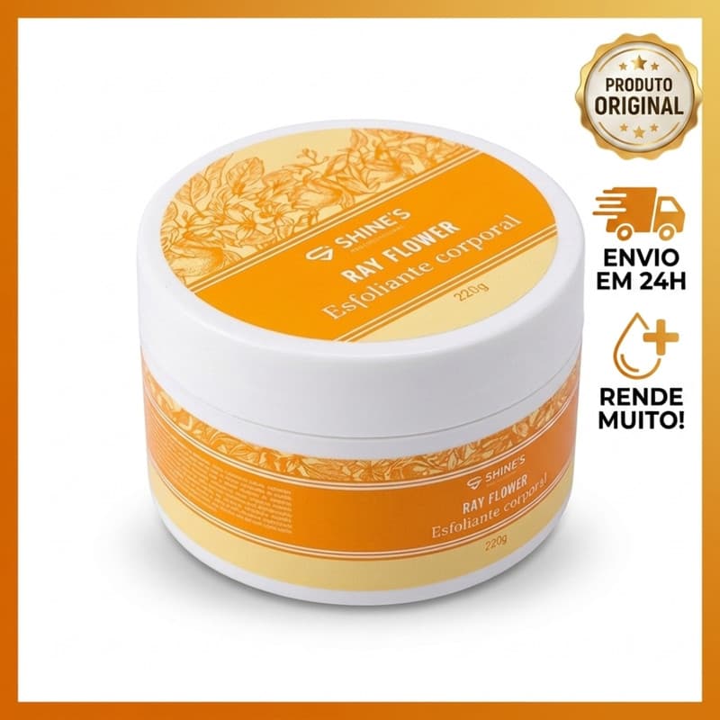 Esfoliante Corporal Cremoso Shine's Ray Flower 220g - Renovação, Hidratação e Pele Macia