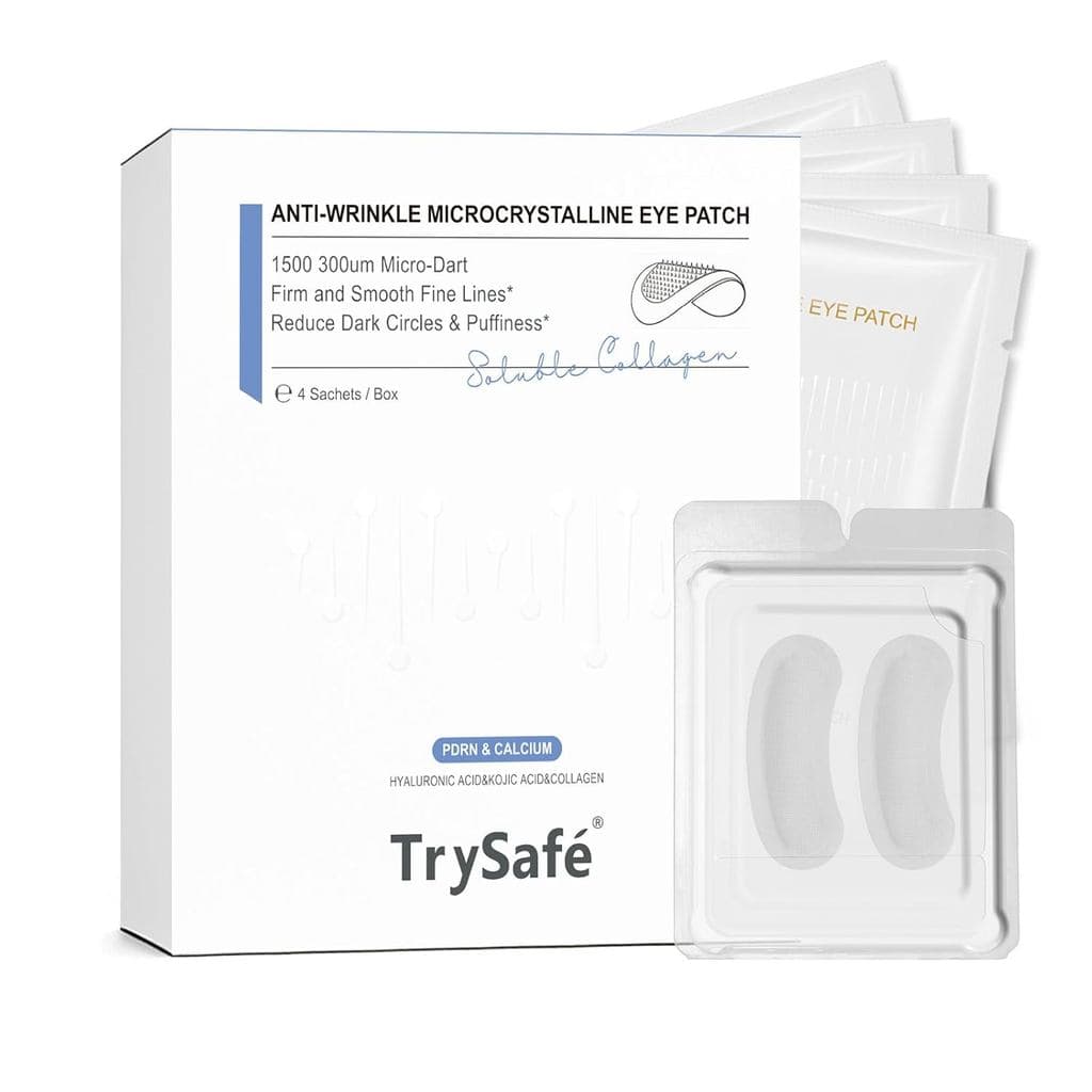 4 pairs PDRN & Calcium Micro Eye Patches, Under Eye Patches for Puffy eyes, Dark Circles & Wrinkle | Hyaluronic Acid, Ko