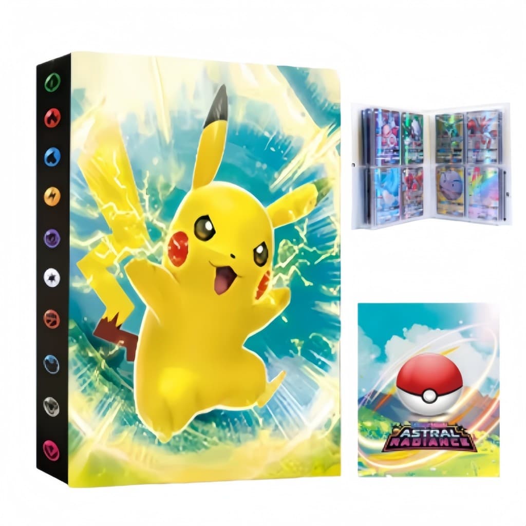 Álbum Fichário Pokémon Pikachu Original 240 Cartas Capa PVC Infantil Presente Criança Pronta Entrega