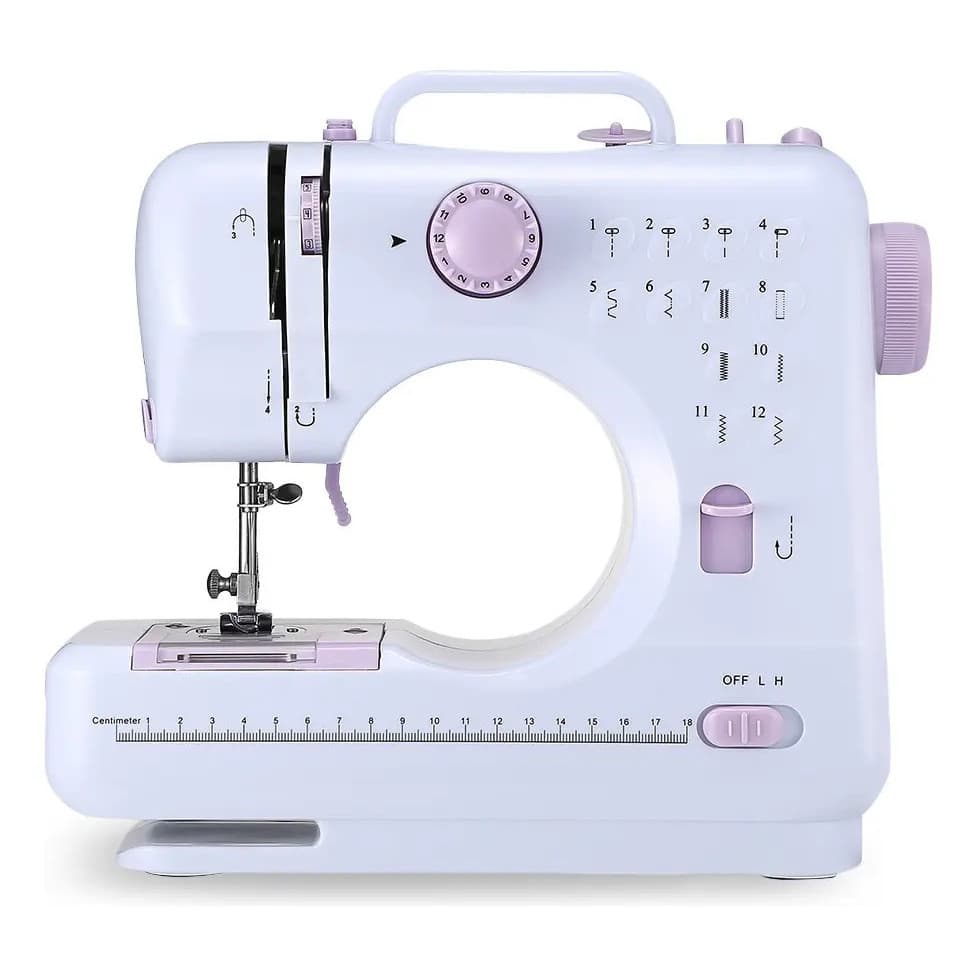 Máquina Costura Elétrica Bivolt Portátil Compacta 12 Pontos Cor Branco