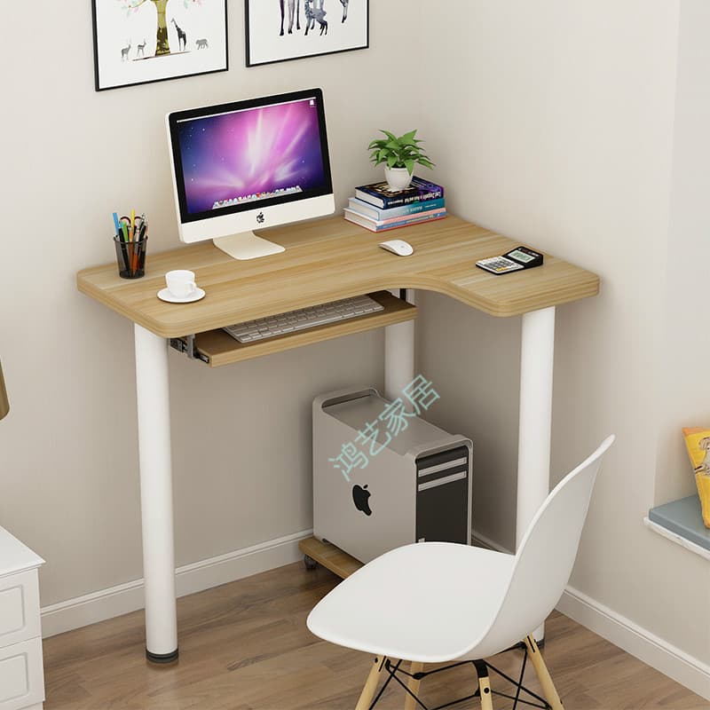 Mesa em forma de L Mini canto mesa do computador arco pequeno apartamento canto Notebook escrita Desktop doméstico