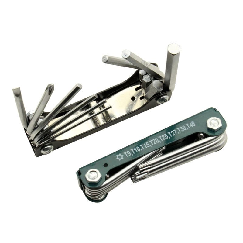 Conjunto de ferramentas de reparo multifuncional dobrável Phillips chave de fenda plana Allen chave métrica Polegada por