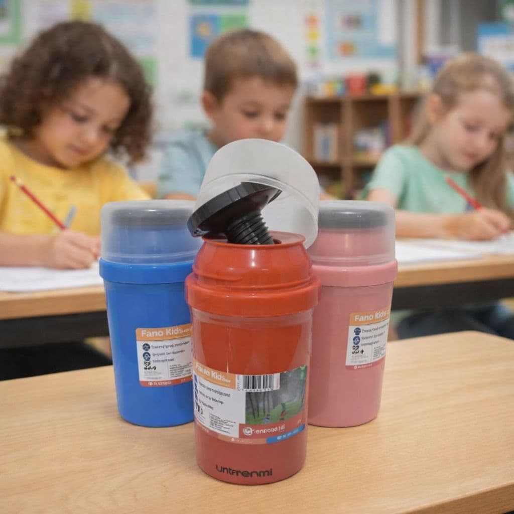 Garrafa térmica infantil pequena Garrafinha térmica lancheira fano kids Unitermi