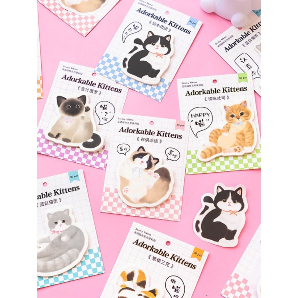 Bonito bonito Meow série Post-it notas bonito dos desenhos animados em forma especial de alta aparência pegajoso uso de
