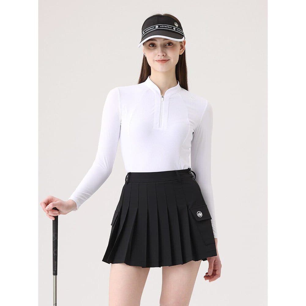 AW Versão Coreana Golf Camiseta Feminina de Manga Comprida Golf Slim-Fit Slimmer Look Terno Ice Sense Summer Suns