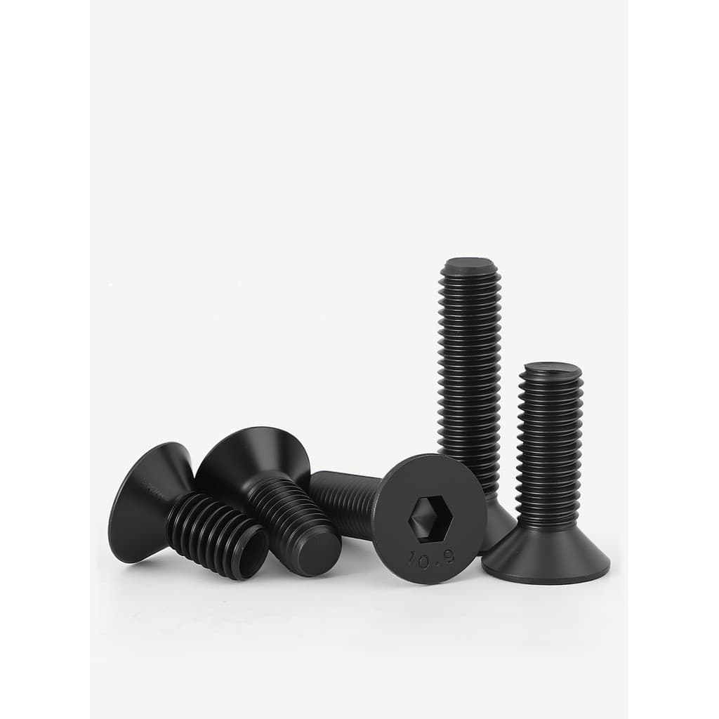 6 #-32 8 #-32 10 #-32 grau 10.9 preto americano cabeça escareada hexágono soquete parafuso padrão americano cabeça plana