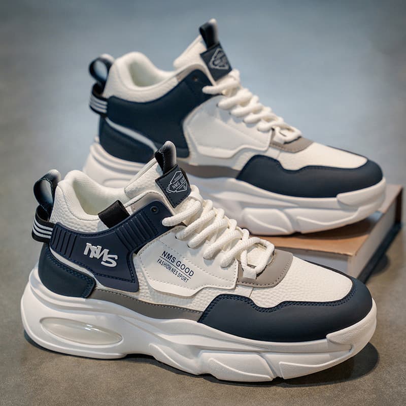 2025 outono sapatos masculinos novo estilo respirável juventude tênis de alta qualidade na moda All-Match de sola grossa