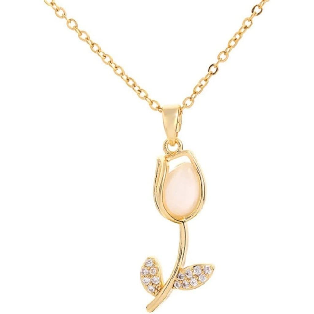Colar de Tulipa, Colar Feminino, Tulipa, Joias Femininas, Flores, Presentes Femininos, Colar Feminino, Flor Eterna, Aniv