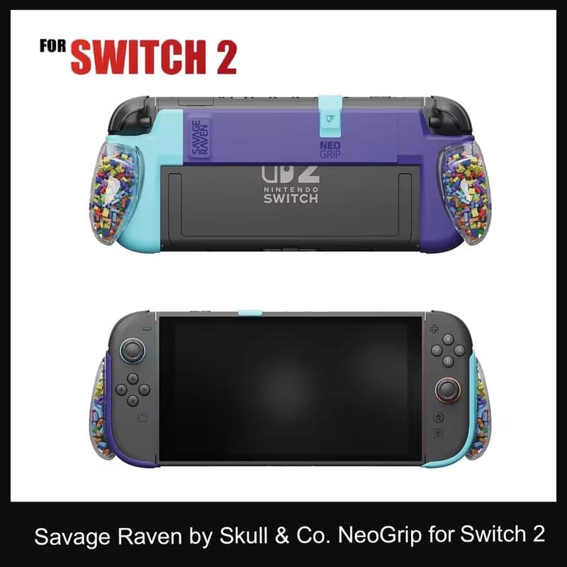 Savage Raven Por Skull & Co . NeoGrip Com Proteção Ergonômica Substituível Caso Para Console De Jogos Nintendo Switch 2